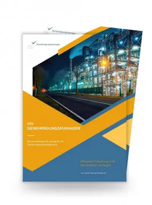 Jetzt Flyer des Genehmigungsmanagers downloaden Abbildung desGenehmigungsmanager-Flyers